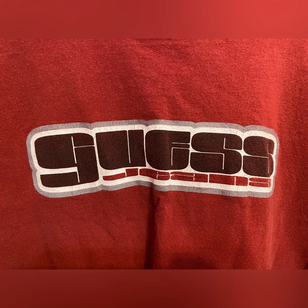 Vintage Y2K Guess Jeans USA Spellout Logo Designer Shirt Size XL - Picture 3 of 3
